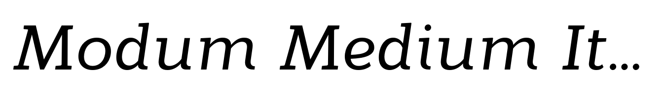 Modum Medium Italic